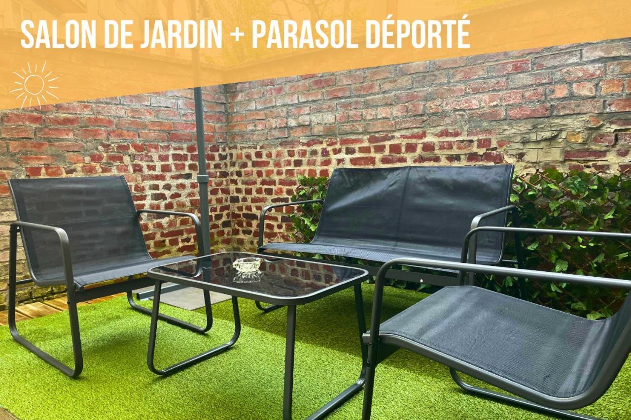Apartamento T2 Industriel avec terrasse et parking privé Amiens Exterior foto